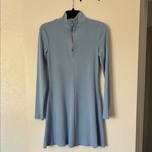 Zara Light Blue Long Sleeve Dress